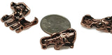 Slider Beads (6 pc) 2 hole beads Dog Beads Two Hole Beads Mixed Metal Beads Spacer Beads