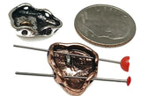 Slider Beads (6 pcs) 2 hole Beads Sealife Beads Seashell beads Themed Beads Mixed Metal Beads Spacer Beads Silver 176-N1