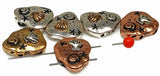 Slider Beads (6 pcs) 2 hole Beads Sealife Beads Seashell beads Themed Beads Mixed Metal Beads Spacer Beads Silver 176-N1