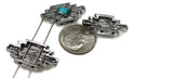 2 Hole Slider Beads (16 pc) Western Style Beads Western Beads Faux Turquoise Beads Antique Silver Beads Sliderbeads Silver Beads 243-H8