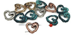 Slider Beads (12 pcs) Horse Beads Western Beads Heart Beads Flat Bracelet Making Beads Mixed Metal Spacer Beads Silver 207-N1