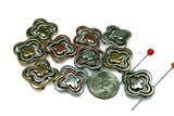 2 Hole Slider Beads (10 pc) Flower Beads Spacer Beads Floral Beads focal beads Sliderbeads 2 hole beads Unique Beads 295-N12