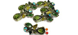 green floral beads