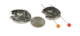 2 Hole Slider Beads (5 pc) Focal Western Cowboy boot beads for Jewelry Making into Bracelet or Necklace Designs 267-M9 -FST