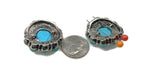 Western turquoise 2 hole slider beads with antique silver metal detailing and turquoise style accent beads surrounding a large center stone. These metal slide spacer beads are perfect for double 2 strand bracelet and necklace jewelry making and pair beautifully with seed beads, duo beads, gemstone beads, or leather cord designs. Ideal for southwestern jewelry, cowgirl bracelets, and rustic boho jewelry projects.