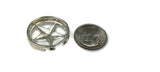 2 Hole Slider Beads (5 pc) Western Beads Star Beadsd sheriff star beads Western Style Beads Sliderbeads Silver Beads Bracelet Beads 255-N5