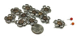 2 hole floral slider beads