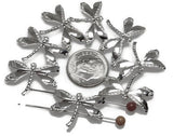 2 Hole Slider Beads (8 pc) Dragonfly Beads Sliderbeads Silver Beads Bracelet Beads Necklace Beads Double Strand Beads 333-M14 FST