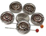 Slider Beads (5 pcs) 2 hole Beads with a swirl design great for beading, crafting for jewelry making for bracelets or necklaces 356-N4 FST