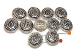 Add nautical charm to your jewelry projects with these silver two-hole sea turtle slider beads. Featuring a detailed turtle engraving surrounded by ocean-inspired designs, they are perfect for bracelets, anklets, and necklaces. Durable and lightweight, these beads stay secure thanks to their slider design. Ideal for coastal jewelry, boho collections, and meaningful gifts for ocean lovers and turtle enthusiasts alike.