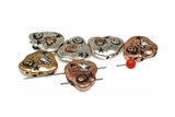 Slider Beads (6 pcs) 2 hole Beads Sealife Beads Seashell beads Themed Beads Mixed Metal Beads Spacer Beads Silver 176-N1