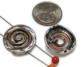 Slider Beads (5 pcs) 2 hole Beads with a swirl design great for beading, crafting for jewelry making for bracelets or necklaces 356-N4 FST