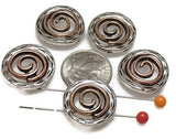 Slider Beads (5 pcs) 2 hole Beads with a swirl design great for beading, crafting for jewelry making for bracelets or necklaces 356-N4 FST