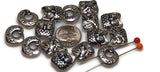 Slider Beads (13 pc) 2 hole beads in Owls for Jewelry Making into Necklaces or Bracelets or Crafting - Silver Owls with Rhinestones 445-M1