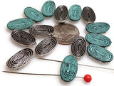 2 hole slider beads (qty 15) Swirl Metal Spacer Beads Perfect for Jewelry Designs, Bracelets and Necklaces 431 M18 FST