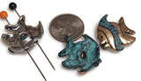 Slider Beads (10 pcs) 2 hole in a Focal Fish Design Great for Crafting or Beading into Bracelets or Necklaces -Various Metals - 475-M5