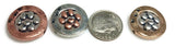 Slider Beads (Qty 5) 2 hole slider beads Metal Beads Spacer Beads Focal Paw Print Beads 485-F13 FST