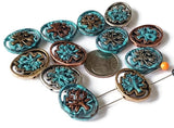 2 Hole Slide Beads (12 pcs) Tree of Life Patina, Silver, Gold Great for Jewelry Making or DIY Bracelet or Necklace 523-M9 FST