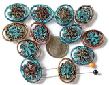 2 Hole Slide Beads (12 pcs) Tree of Life Patina, Silver, Gold Great for Jewelry Making or DIY Bracelet or Necklace 523-M9 FST