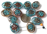 2 Hole Slide Beads (12 pcs) Tree of Life Patina, Silver, Gold Great for Jewelry Making or DIY Bracelet or Necklace 523-M9 FST