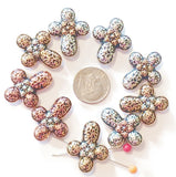 2 hole slider beads (Qt 9) Ornate Cross Metal Beads that are Perfect for Jewelry Making and Designing for Necklaces and Bracelets 540-M14