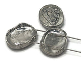 silver double strand beads
