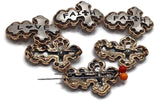 2 hole slider beads (Qt 6) Cross Metal Beads that are Perfect for Jewelry Making and Designing for Necklaces and Bracelets 580-M18