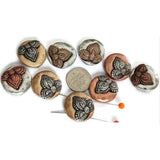 Slider Beads (9 pc) flower beads floral beads 2 hole beads Spacer Beads Sliderbeads Bracelet Beads Flat Beads Vintage Beads 396-M1