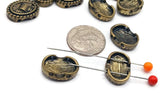 Slider Beads (Qty 11) 2 hole slider beads - Basket Weave Texture for Jewelry Making, Crafting or Beading Bracelets or Necklaces 587-M15 FST