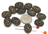 Slider Beads (Qty 11) 2 hole slider beads - Basket Weave Texture for Jewelry Making, Crafting or Beading Bracelets or Necklaces 587-M15 FST
