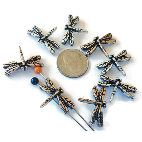 Dragonfly 2-hole slider beads are a great choice for nature-inspired keychains and accessories.