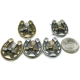 2 Hole Slider Beads (5 pc) Focal Western Cowboy boot beads for Jewelry Making into Bracelet or Necklace Designs 267-M9 -FST