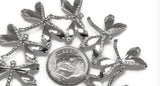 2 Hole Slider Beads (8 pc) Dragonfly Beads Sliderbeads Silver Beads Bracelet Beads Necklace Beads Double Strand Beads 333-M14 FST