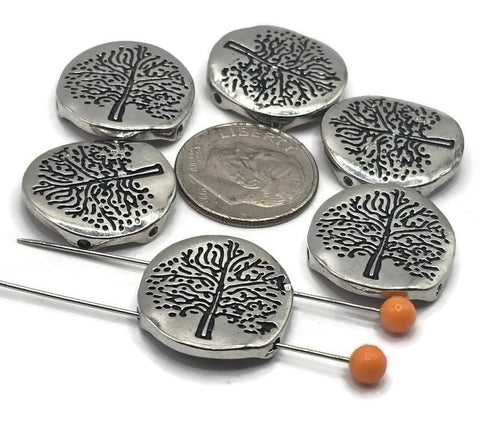 Slider Beads (10 pcs) 2 hole Beads 2 hole Metal Beads for Crafting or Jewelry Making into Necklaces and Bracelets 597-M9