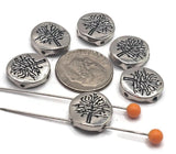 Slider Beads (6 pcs) 2 hole Beads 2 hole Metal Beads for Crafting or Jewelry Making into Necklaces and Bracelets 600-M9