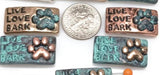 The engraved &quot;Live Love Bark&quot; message adds a heartfelt touch to bracelets, necklaces, and other jewelry-making projects.