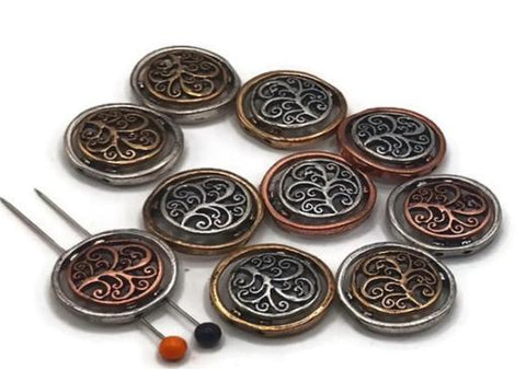 Interlocking Filigree Slider 2 Hole Slider Beads Metal Ornate Filigree (qty 10) for Jewelry Making ...