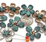 Crafted with intricate floral detailing, these 2-hole slider beads are ideal for multi-strand beading projects and unique jewelry creations.