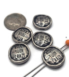5 Funny Hide Your Crazy 2 Hole Slider Beads for Bracelets or Necklaces 610-M11