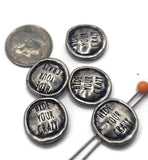 5 Funny Hide Your Crazy 2 Hole Slider Beads for Bracelets or Necklaces 610-M11