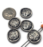 5 Funny Hide Your Crazy 2 Hole Slider Beads for Bracelets or Necklaces 610-M11