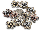 These flower beads are lightweight yet detailed enough for standout designs. Use them to create floral-themed slider bracelets, layered necklaces, or feminine anklets. Perfect for Etsy jewelers and hobbyists.