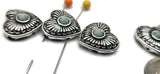 2 hole Slider Beads (Qty 12) Metal Western with Side Drilled Holes for Crafting Jewelry into Necklaces, Bracelets Findings 637-N5