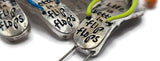 2 Hole Slider Beads (Qt 6) in Silver Flip Flop Summertime Beach Design for Jewelry Making into Necklaces and Bracelets 646-M14 FST