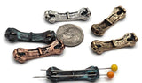 2 Hole Slider Beads (Qt 6) "Live, Love Bark" Mix Metals Beads Silver for Bracelet Necklace Jewelry Making 604-M9 FST