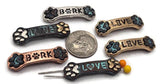 2 Hole Slider Beads (Qt 6) "Live, Love Bark" Mix Metals Beads Silver for Bracelet Necklace Jewelry Making 604-M9 FST