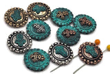 2 Hole Slider Beads (10 pc) Cross Beads Spacer Beads Flat Beads Sliderbeads 2 hole beads Unique Beads Spacers Western Beads 262-N12