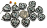 2 hole Slider Beads (Qty 12) Metal Western with Side Drilled Holes for Crafting Jewelry into Necklaces, Bracelets Findings 637-N5