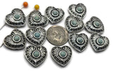 2 hole Slider Beads (Qty 12) Metal Western with Side Drilled Holes for Crafting Jewelry into Necklaces, Bracelets Findings 637-N5