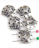Celebrate Western style with these horseshoe and horse slider beads in antique silver. Each bead showcases a rearing horse framed by a rustic horseshoe, symbolizing power and good luck. With dual threading holes, they align securely for chokers, bracelets, and multi-strand designs. Ideal for cowboy-inspired jewelry, rodeo accessories, or equestrian keepsakes, these beads make striking focal points in handmade artisan creations.